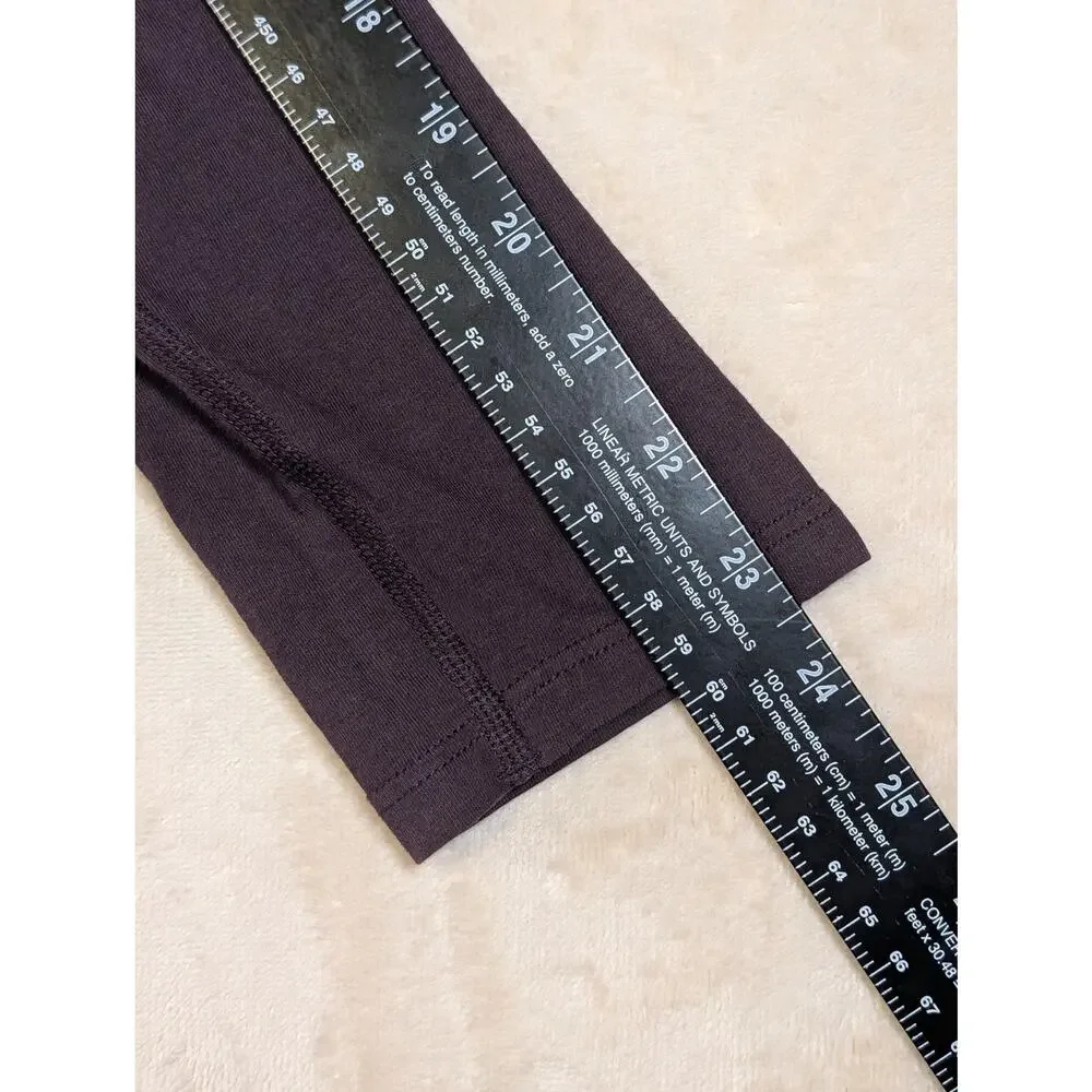 Lululemon Emerald Long Sleeve Shirt Black Cherry Dark Purple Pima Cotton Large